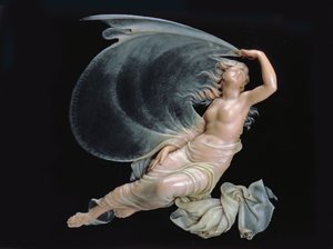 Dushenka in Flight, 1808 (voks på sortgjort glas)